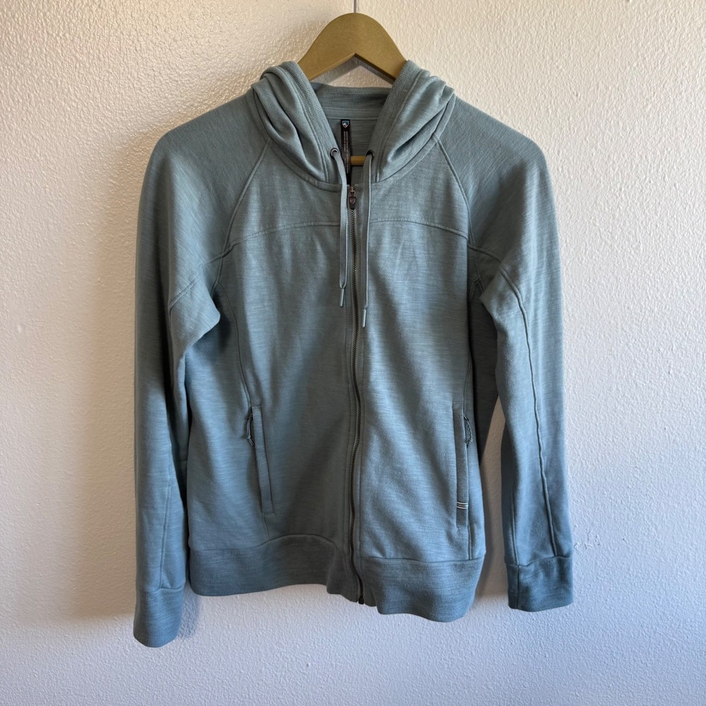 KUHL Women's Size Small Lola Full Zip Hoody Mint Green Travel Outdoor Hiking